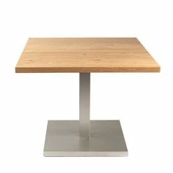 Höhenverstellbarer Küchentisch Auf Säulengestell - Stacie -Tulcea Shop hoehenverstellbarer kuechentisch auf saeulengestell in silber wildeiche dekor stacie 03