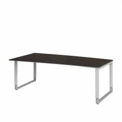 Höhenverstellbarer Schreibtisch Abisek In Braun Silber