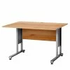 Home Office PC Schreibtisch Mit Stoßfesten ABS Kanten - Nurvic -Tulcea Shop home office pc schreibtisch mit stossfesten abs kanten in buche dekor alu nurvic f