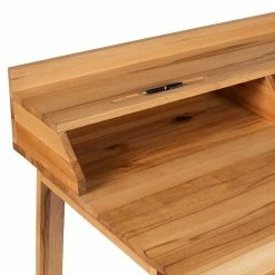 Kernbuche Schreibtisch Geschliffen & Geölt - Metrian -Tulcea Shop kernbuche schreibtisch geschliffen geoelt mit aufsatz mit 2 faechern metrian 02