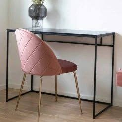 Tulcea Shop -Tulcea Shop kleiner schreibtisch in schwarz 100x45 modernes design mit buegelgestell fiorda 01