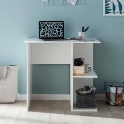 Kleiner Schreibtisch Mit Regal - Princessa -Tulcea Shop kleiner schreibtisch mit regal in weiss 82x77x60 cm princessa 02