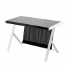 Kompakter Schreibtisch In Schwarz Und Weiß - Tulcea 1 Kompakter Schreibtisch In Schwarz Und Weiß - Tulcea -Tulcea Shop kompakter schreibtisch in schwarz und weiss mit kabeldurchlass tulcea f