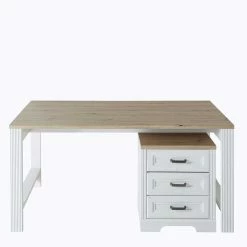 Alternative view of Landhaus Schreibtisch & Rollcontainer - Mehady (zweiteilig)