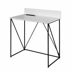 Loft Design Schreibtisch In Schwarz Weiß Plexino 80x48 Cm