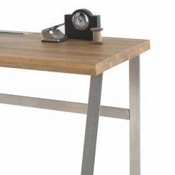 Massivholz-Computertisch Fyoras Aus Eiche -Tulcea Shop massivholz computertisch aus eiche mit metallgestell fyoras 02