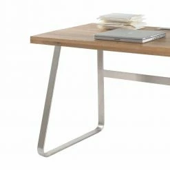 Massivholz-Computertisch Fyoras Aus Eiche -Tulcea Shop massivholz computertisch aus eiche mit metallgestell fyoras 04