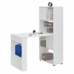 Mini-Office Franc In Weiß -Tulcea Shop mini office in weiss mit regal franc 01
