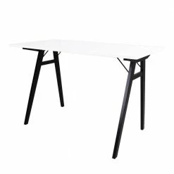 Minimalistischer Schreibtisch In Weiß & Schwarz - Savening
