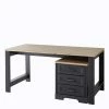 Modern Country Schreibtisch & Rollcontainer - Joe (zweiteilig) -Tulcea Shop modern country schreibtisch rollcontainer in dunkelgrau eiche nb joe f