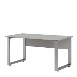 Moderner Bürotisch In Grau Mit Bügelgestell - Emeziano
