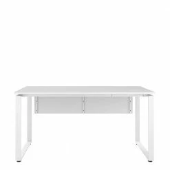 Moderner Home Office Schreibtisch In Drei Breiten - Dessinvo -Tulcea Shop moderner home office schreibtisch in drei breiten mit glasplatte in weiss dessinvo 02