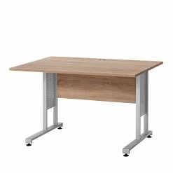 Moderner Schreibtisch Mit Metallgestell In Alu - Tonrai