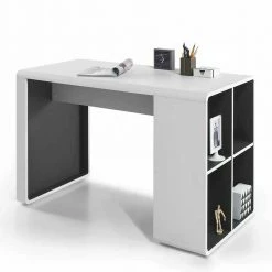 Moderner Schreibtisch Mit Regal - Compadro 10 Moderner Schreibtisch Mit Regal - Compadro -Tulcea Shop moderner schreibtisch mit regal in weiss anthrazit 119x59 compadro 02