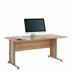 Alternative view of Office PC Schreibtisch In Buche & Alu - Nurvic