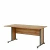 Office PC Schreibtisch In Buche & Alu - Nurvic -Tulcea Shop office pc schreibtisch in buche alu mit kabeldurchlass nurvic f