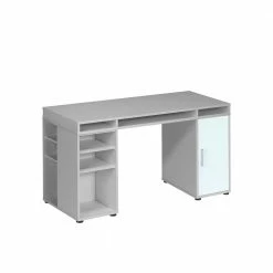 PC Bürotisch Panareaz In Grau Weiß