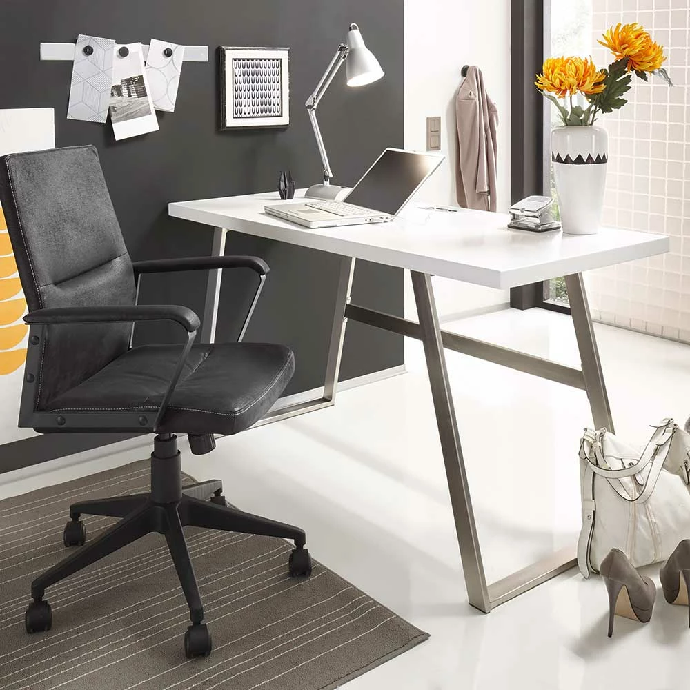 PC Schreibtisch Joera In Weiß 4 PC Schreibtisch Joera In Weiß – Bild 2