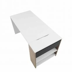 Schreibtisch Arbeitsplatz Ragimar In Weiß Holzdekor Anthrazit -Tulcea Shop schreibtisch arbeitsplatz weiss holzdekor anthrazit seiten regal mit klappe ragimar 03