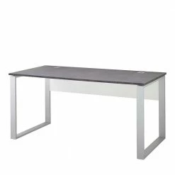 Schreibtisch Hedlos In Dunkelgrau Stein Optik