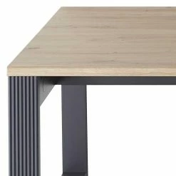 Schreibtisch In Dunkelgrau & Eiche Optik - Joe 10 Schreibtisch In Dunkelgrau & Eiche Optik - Joe -Tulcea Shop schreibtisch in dunkelgrau eiche optik im modernen landhausstil joe 03