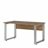 Schreibtisch In Eiche Dekor & Grau - Hatlantico 2 Schreibtisch In Eiche Dekor & Grau - Hatlantico -Tulcea Shop schreibtisch in eiche dekor grau mit kabeldurchlass hatlantico f