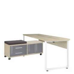 Schreibtisch Kombination Mit Rollcontainer - Xedno (zweiteilig)