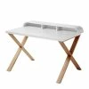 Schreibtisch Mit Aufsatz Kentura In Weiß Und Natur -Tulcea Shop schreibtisch mit aufsatz weiss und natur mdf massivholz esche 120x79cm kentura f