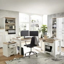 Alternative view of Schreibtisch & Rollcontainer Set - Mehady (dreiteilig)