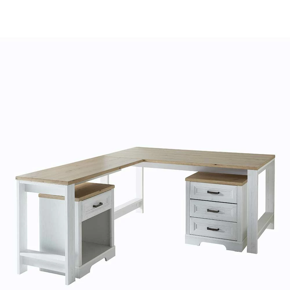 Schreibtisch & Rollcontainer Set - Mehady (dreiteilig) 2 Schreibtisch & Rollcontainer Set - Mehady (dreiteilig)