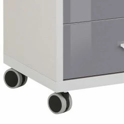 Schreibtisch & Rollregal Homeoffice - Tederana (zweiteilig) -Tulcea Shop schreibtisch rollregal homeoffice in grau weiss tederana 06