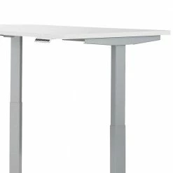 Schreibtisch Winkel Rechts Kurz In Weiß & Grau - Licomus -Tulcea Shop schreibtisch winkel rechts kurz in weiss grau mit hoehenverstellung elektrisch licomus 02