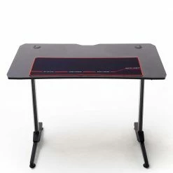Schwarzer PC Schreibtisch Mit Kabeldurchlass - Limon 11 Schwarzer PC Schreibtisch Mit Kabeldurchlass - Limon -Tulcea Shop schwarzer pc schreibtisch mit kabeldurchlass aus mdf metall limon 03