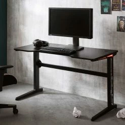 Stylischer Tisch Für Gaming PC In Schwarz - Abla 10 Stylischer Tisch Für Gaming PC In Schwarz - Abla -Tulcea Shop stylischer tisch fuer gaming pc in schwarz mit led beleuchtung abla 02