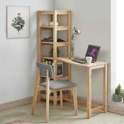 Tolles Scandi Home Office Möbel Set - Oregana (zweiteilig) -Tulcea Shop tolles scandi home office moebel set aus massivholz webstoff oregana 02