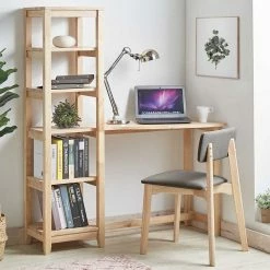 Tolles Scandi Home Office Möbel Set - Oregana (zweiteilig) -Tulcea Shop tolles scandi home office moebel set aus massivholz webstoff oregana 03