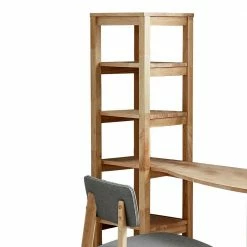 Tolles Scandi Home Office Möbel Set - Oregana (zweiteilig) -Tulcea Shop tolles scandi home office moebel set aus massivholz webstoff oregana 05