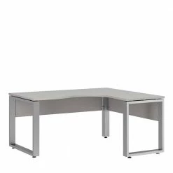 Winkel-Computertisch In Platingrau - Emeziano