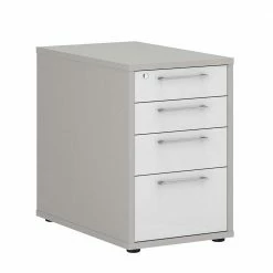 Winkel-Schreibtisch & Anstellcontainer - Emeziano (zweiteilig) 11 Winkel-Schreibtisch & Anstellcontainer - Emeziano (zweiteilig) -Tulcea Shop winkel schreibtisch anstellcontainer in platingrau weiss emeziano 04