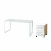 Zweifarbiges Set Schreibtisch & Rollcontainer - Laszlo (zweiteilig) -Tulcea Shop zweifarbiges set schreibtisch rollcontainer in weiss wildeiche laszlo f